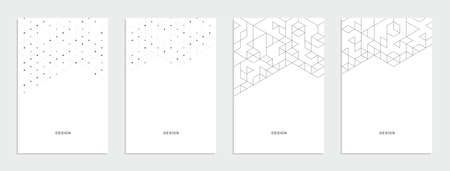 Abstract geometric technological company brochure. Vector business flyer.のイラスト素材