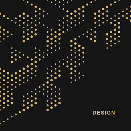 Abstract geometric technology background. Vector dots design.のイラスト素材