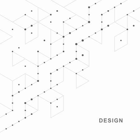 Abstract geometric technological background. Vector creative design.のイラスト素材