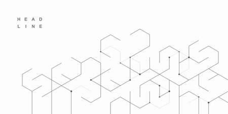 Abstract geometric technological background. Vector creative design.のイラスト素材