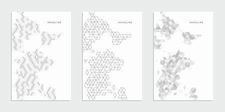 Abstract geometric technological company brochure. Vector business flyer.のイラスト素材
