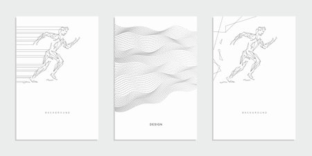 Abstract geometric technological company brochure. Vector business flyer.のイラスト素材