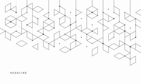 Abstract geometric technological background. Vector creative design.のイラスト素材