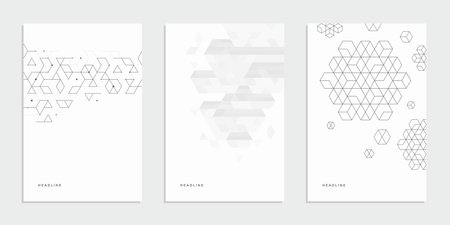 Abstract geometric technological company brochure. Vector business flyer.のイラスト素材