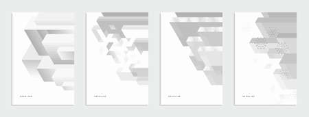 Abstract geometric technological company brochure. Vector business flyer.のイラスト素材