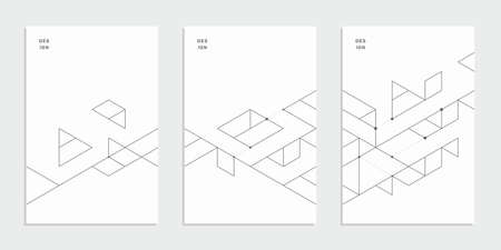 Abstract geometric technological company brochure. Vector business flyer.のイラスト素材