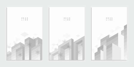 Architectural construction company brochure. vector business flyer.のイラスト素材