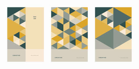 Abstract geometric technological company brochure. Vector business flyer.のイラスト素材