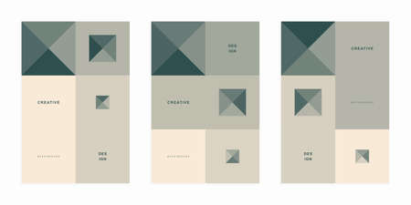 Abstract geometric technological company brochure. Vector business flyer.のイラスト素材