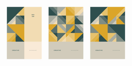 Abstract geometric technological company brochure. Vector business flyer.のイラスト素材