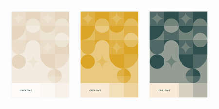 Abstract geometric technological company brochure. Vector business flyer.のイラスト素材