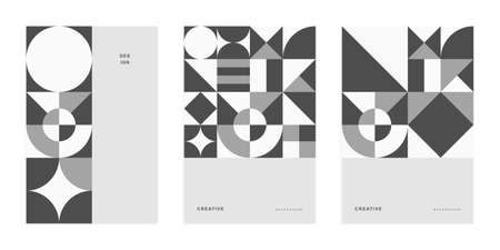 Abstract geometric technological company brochure. Vector business flyer.のイラスト素材