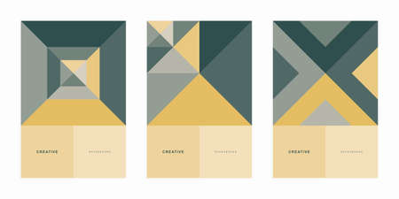 Abstract geometric technological company brochure. Vector business flyer.のイラスト素材