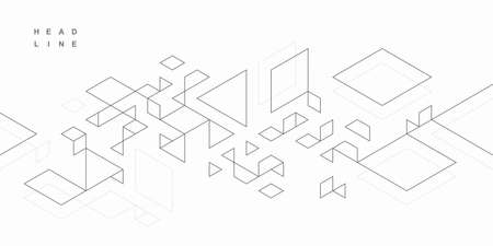 Abstract geometric technological background. Vector creative design.のイラスト素材