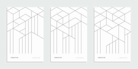 Abstract geometric technological company brochure. Vector business flyer.のイラスト素材