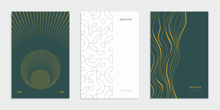 Abstract geometric technological company brochure. Vector business flyer.のイラスト素材