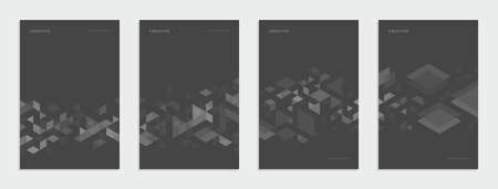 Abstract geometric technological company brochure. Vector business flyer.のイラスト素材