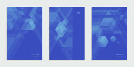 Abstract geometric technological company brochure. Vector business flyer.のイラスト素材