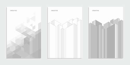 Abstract geometric technological company brochure. Vector business flyer.のイラスト素材