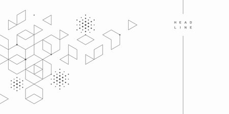 Abstract geometric technological background. Vector creative design.のイラスト素材