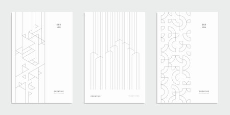 Abstract geometric technological company brochure. Vector business flyer.のイラスト素材