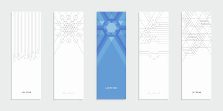 Abstract geometric technological company brochure. Vector business flyer.のイラスト素材