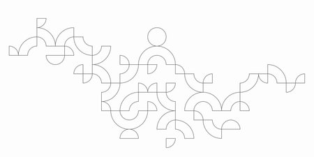 Abstract geometric technological background. Vector creative design.のイラスト素材