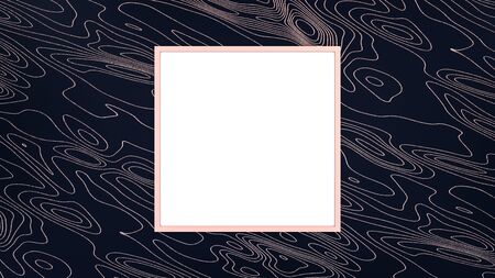 Dark background white square mockup Place for logo text business blue white space corporate copper metal texture wall lines picture place setting architecture drawing design shape modern abstract wideの写真素材