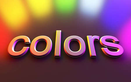 text colors and play with lightの写真素材
