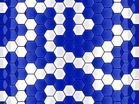 abstract blue cell hexagon backgroundの写真素材