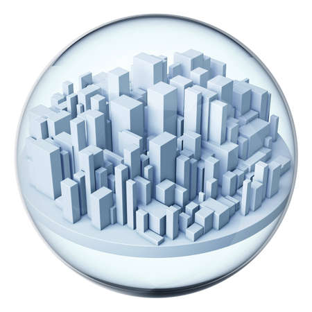 futuristic city in glass ball isolated
の写真素材