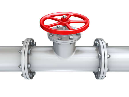 valve on pipeline close upの写真素材