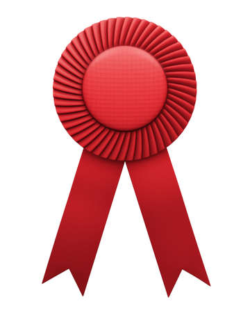 red award ribbon badge isolatedの写真素材
