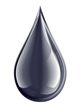 oil droplet isolated on whiteの写真素材