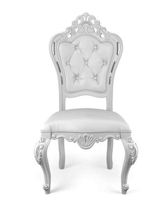 classic chair isolated on whiteの写真素材