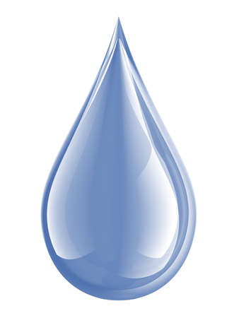 water droplet isolated on whiteの写真素材