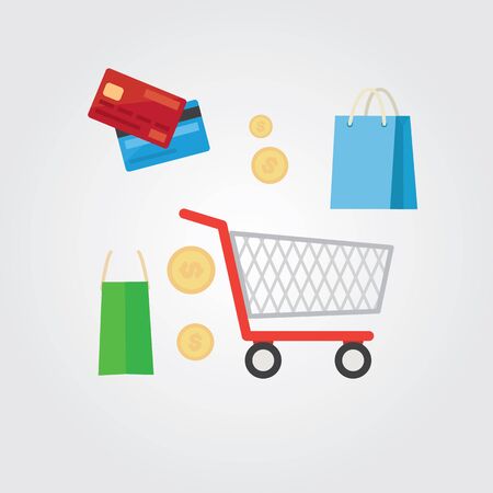 Set of flat design concept shopping icons.の写真素材