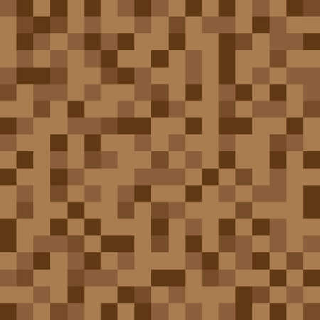 Abstract block texture brown. Pixel background.のイラスト素材