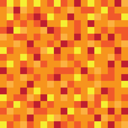 Abstract block texture orange. Pixel yellow background.のイラスト素材