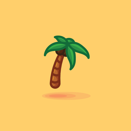 Palm isolated vector icon. Illustration of a palm treeのイラスト素材