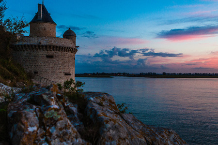 France  Normandy  Mont Saint-Michel Seaの写真素材