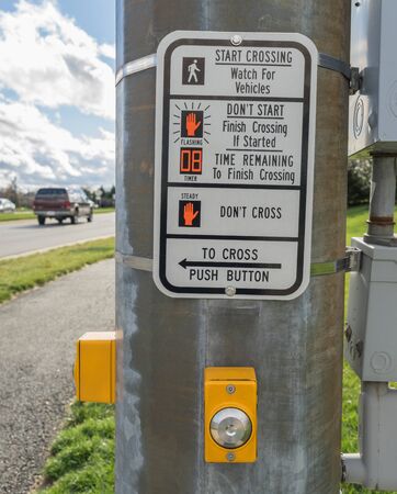 Start crossing, Watch for Vehicles, Finish Crossing if started, Time remaining to finish crossing,...