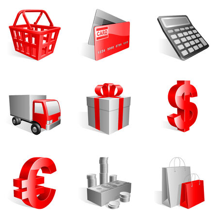 Shopping icons.のイラスト素材