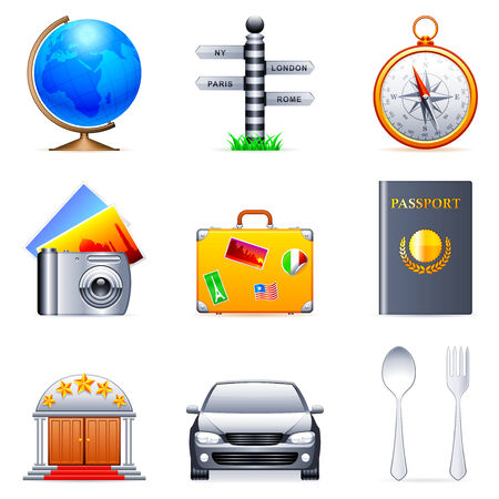 Travel icons.のイラスト素材