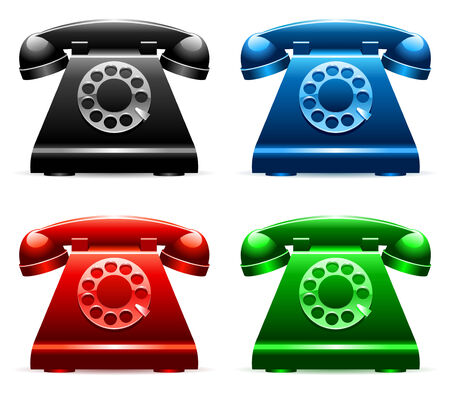 Retro telephones.のイラスト素材