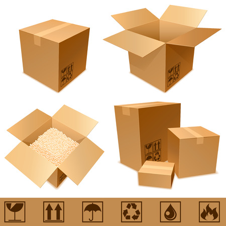 Cardboard boxes.のイラスト素材