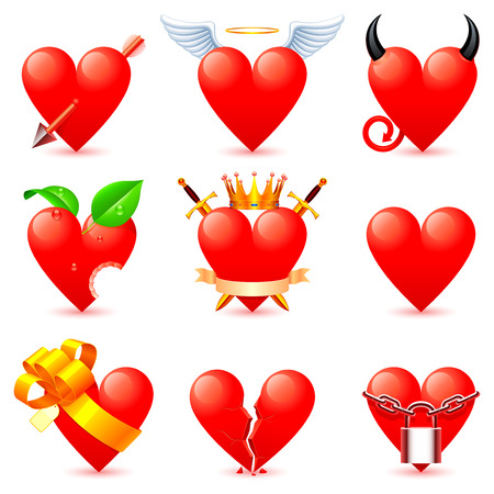 Heart icons.のイラスト素材