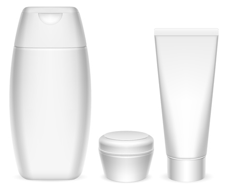 Cosmetics containers.のイラスト素材