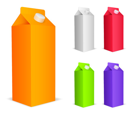 Color juice packs のイラスト素材