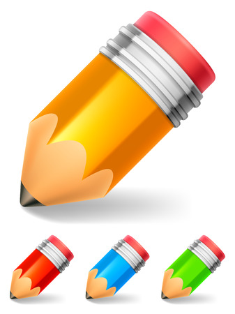 Set of color little pencils のイラスト素材